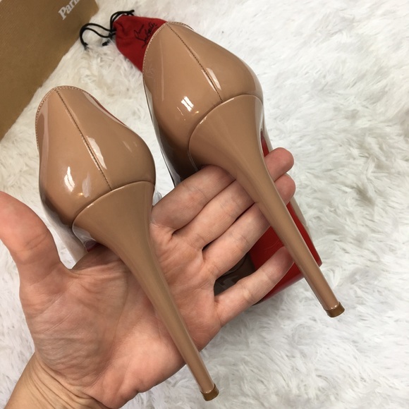 Christian Louboutin Bianca 140 Nude Patent 37 - Picture 6 of 8